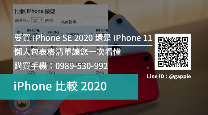 【iphone比較2020】第2代iPhone SE和iPhone 11、iPhone XR 規格懶人包整理