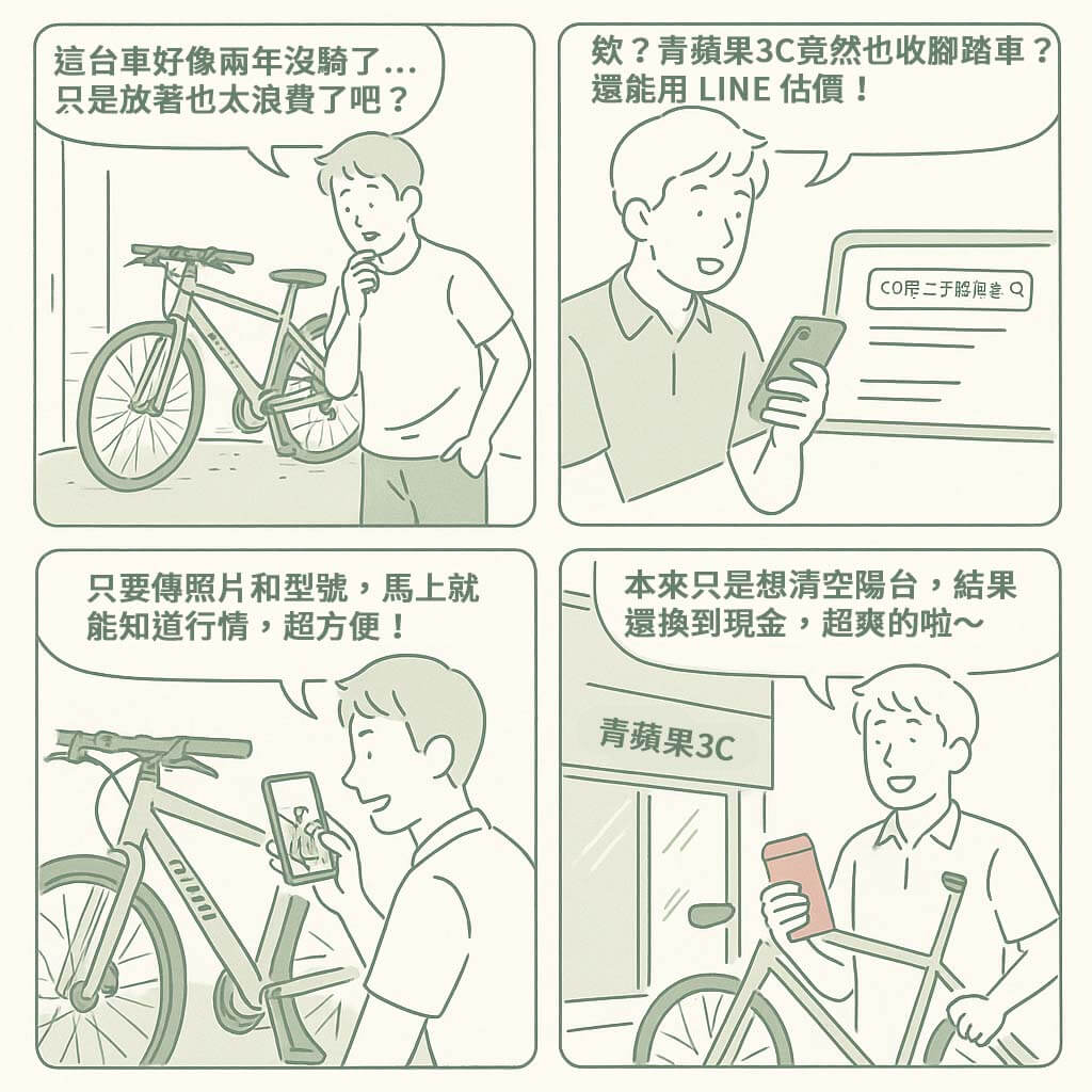 想賣掉家中沒在騎的腳踏車？本篇整理收購二手腳踏車的流程、影響價格的重點與安全估價推薦平台，讓你輕鬆換現金不踩雷！