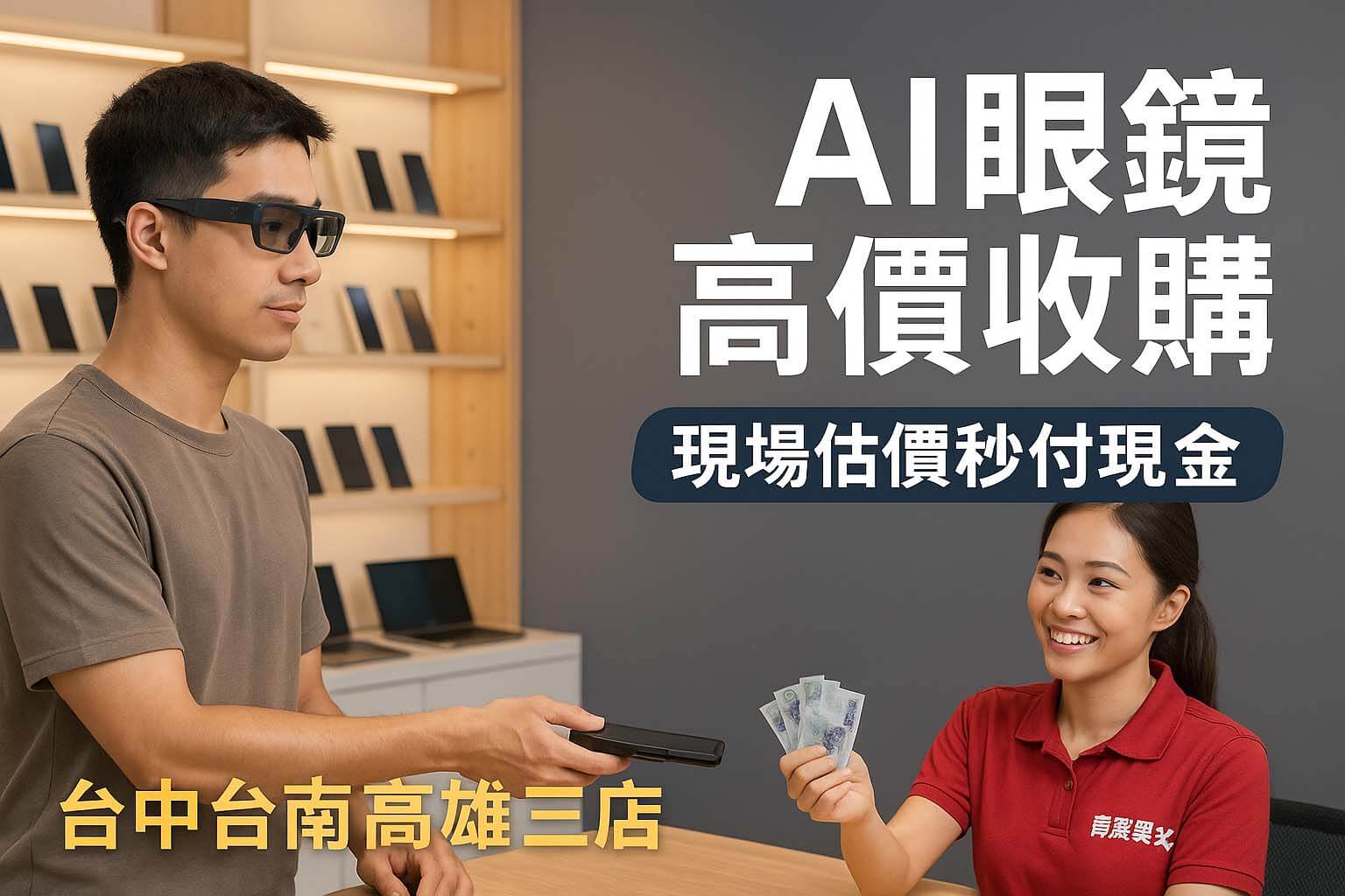 阿里巴巴 AI 眼鏡高價收購 — 青蘋果3C 現場估價秒付現金
