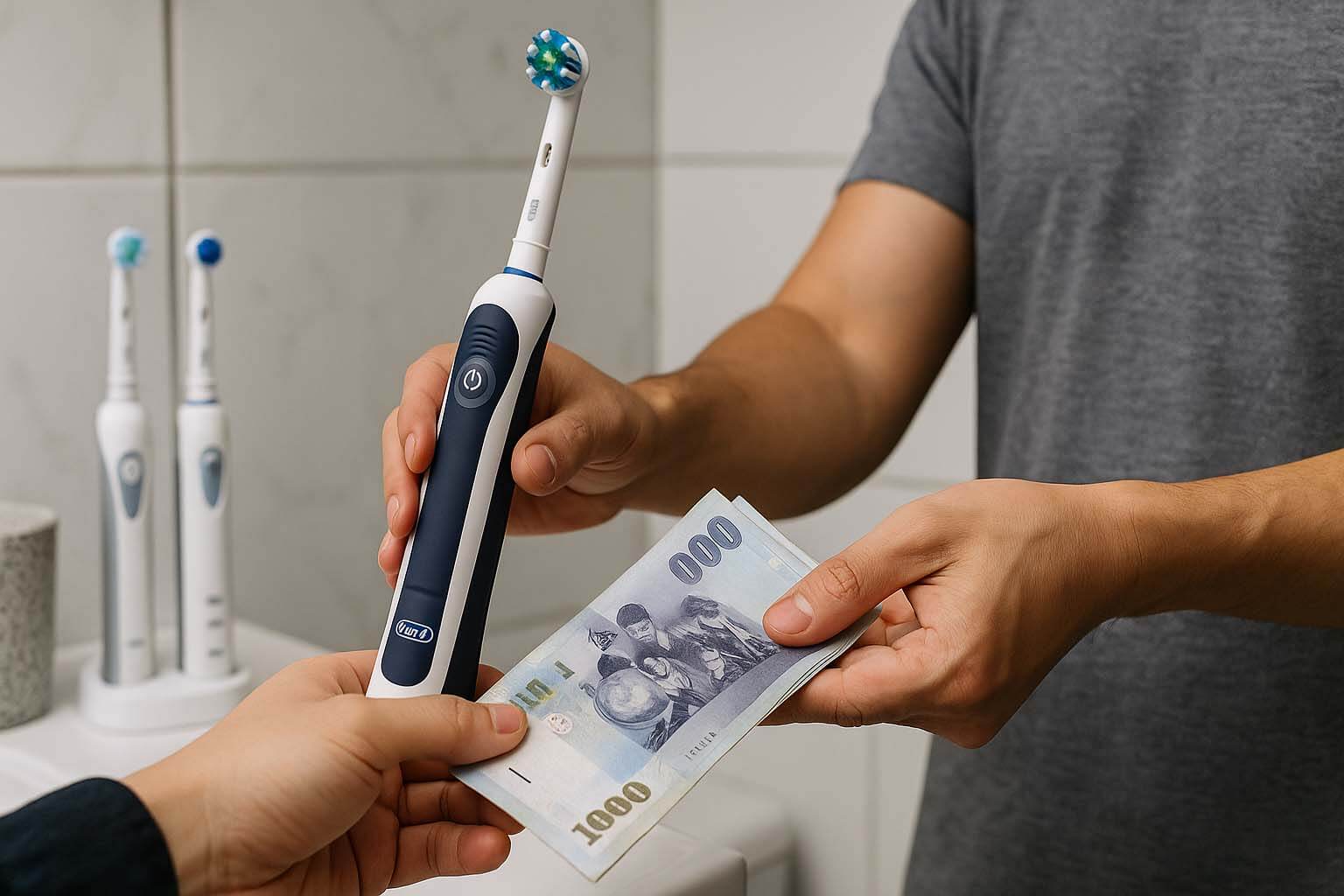 Oral-B電動牙刷收購 現金交易實景圖