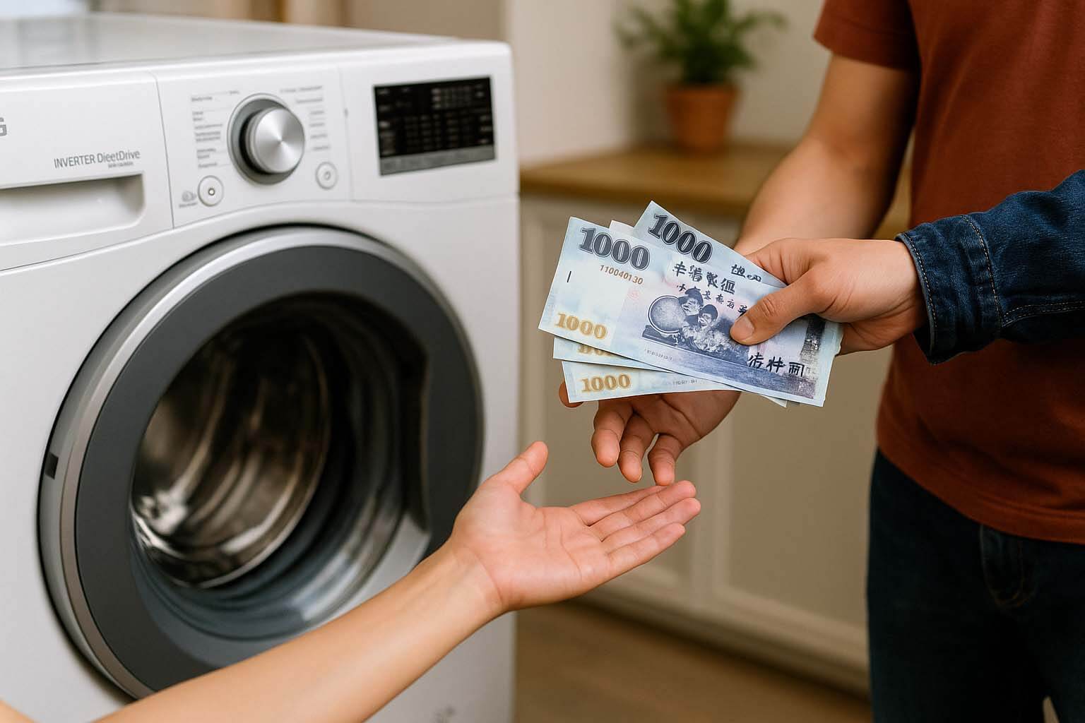 LG滾筒洗乾收購 現金交易實景圖