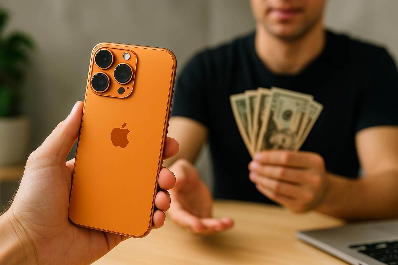 iPhone 17 Pro 橘色收購情境圖｜青蘋果3C 現金估價