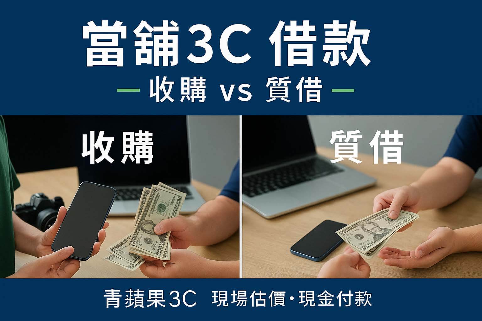 青蘋果3C 當鋪3C借款收購質借情境示意圖