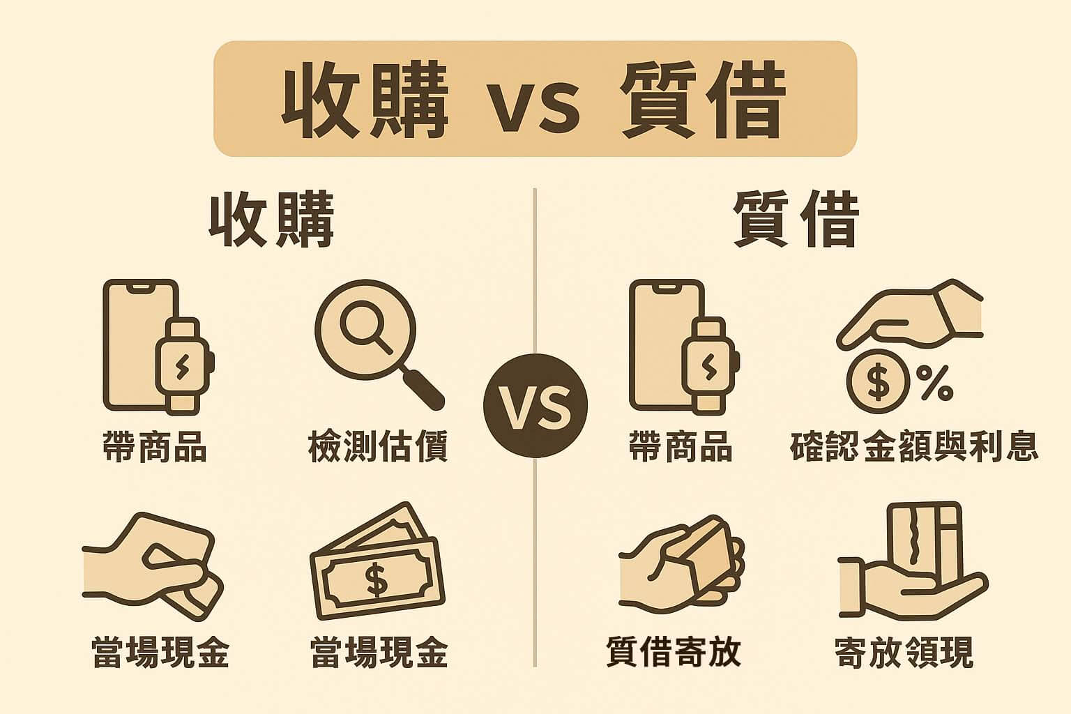 青蘋果3C 當鋪3C借款收購 vs 質借三步驟流程比較