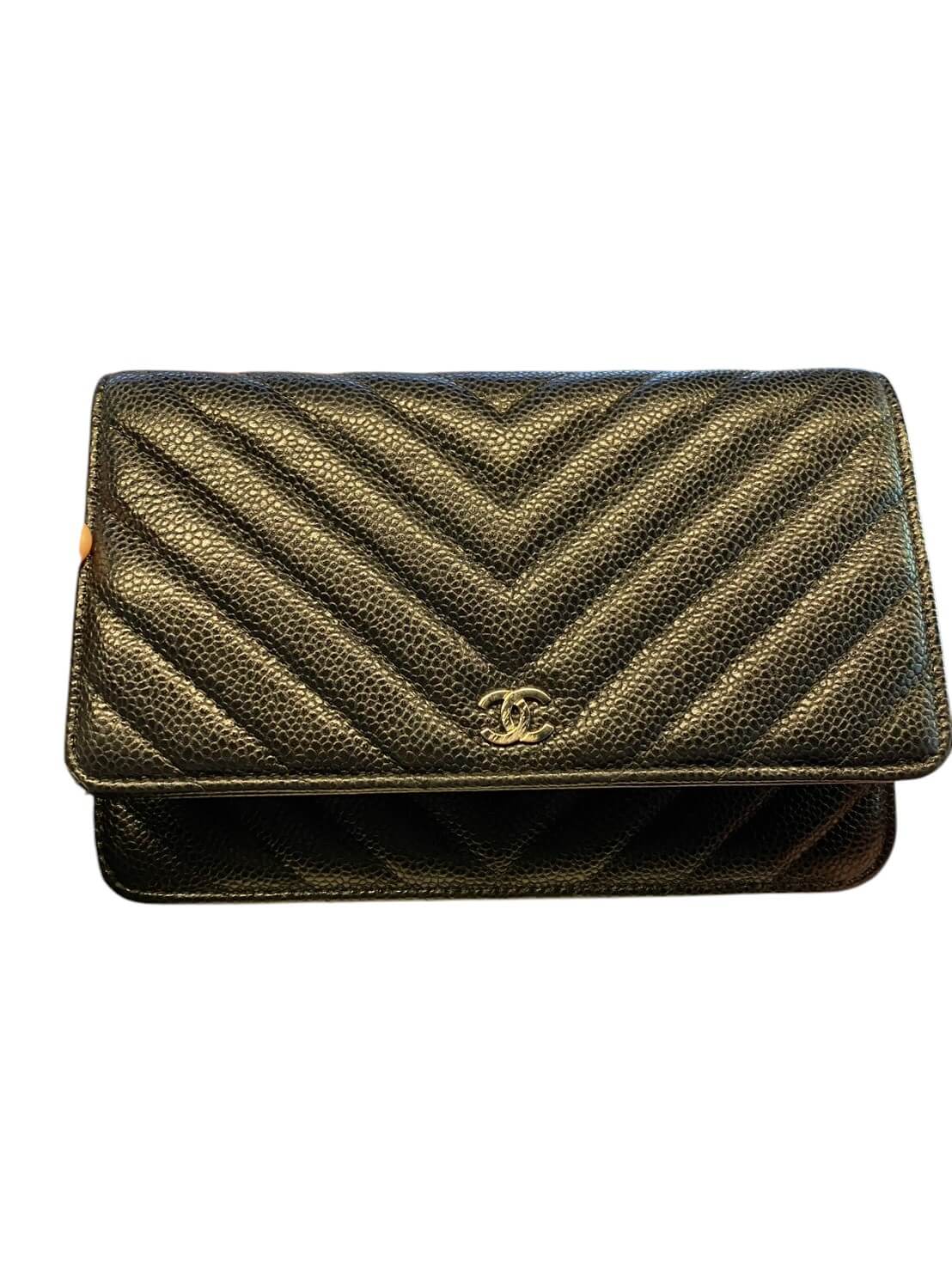 CHANEL WOC 收購｜荔枝皮 Chevron 銀扣 Wallet on Chain 高價回收