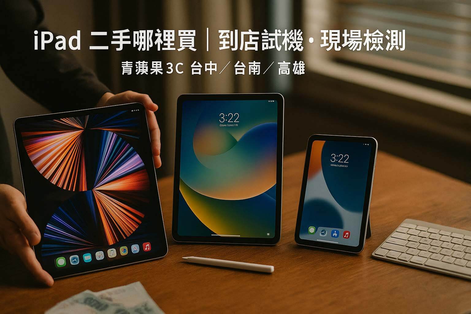 青蘋果3C 二手 iPad 到店試機與現場檢測（iPad Pro/Air/mini）