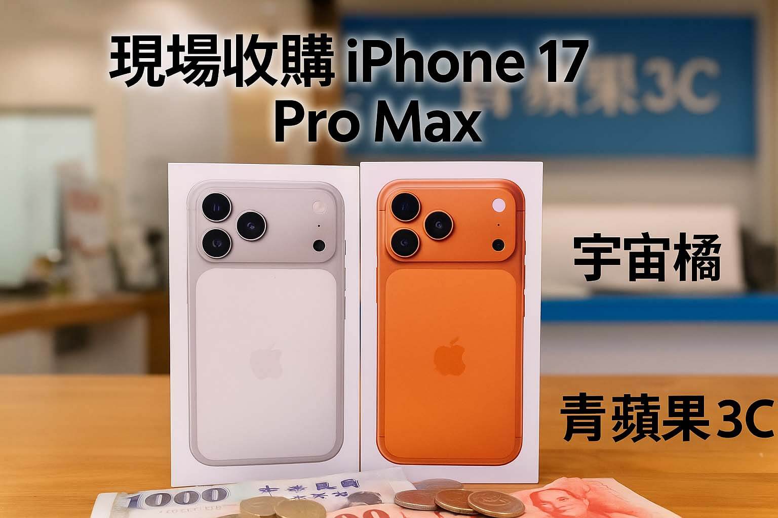 青蘋果3C iPhone 17 Pro Max 銀色/宇宙橙收購回收 vs 質借借錢比較