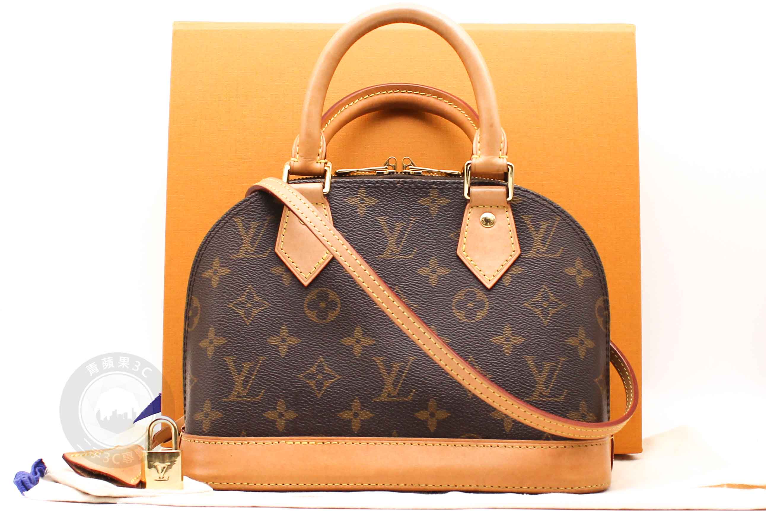 青蘋果3C Louis Vuitton Alma BB 收購回收與質借服務,原廠盒裝與鎖頭配件實拍