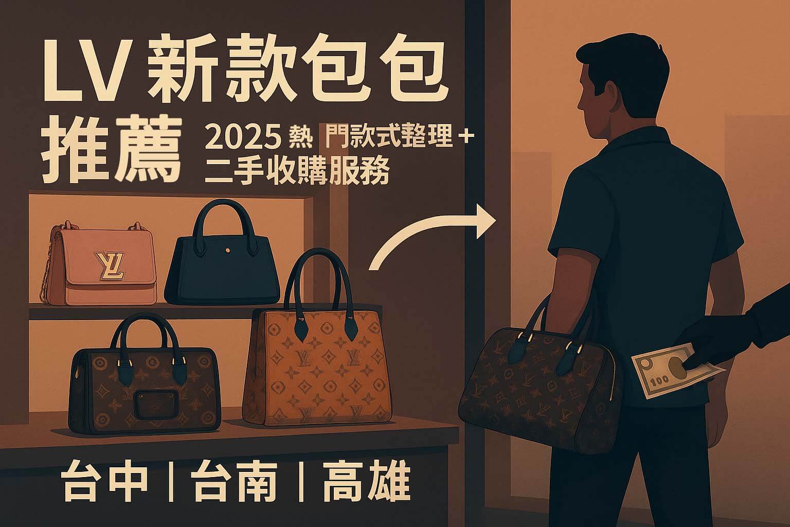 LV新款包包推薦，2025熱門款式展示與二手收購服務，青蘋果3C台中台南高雄三店門市