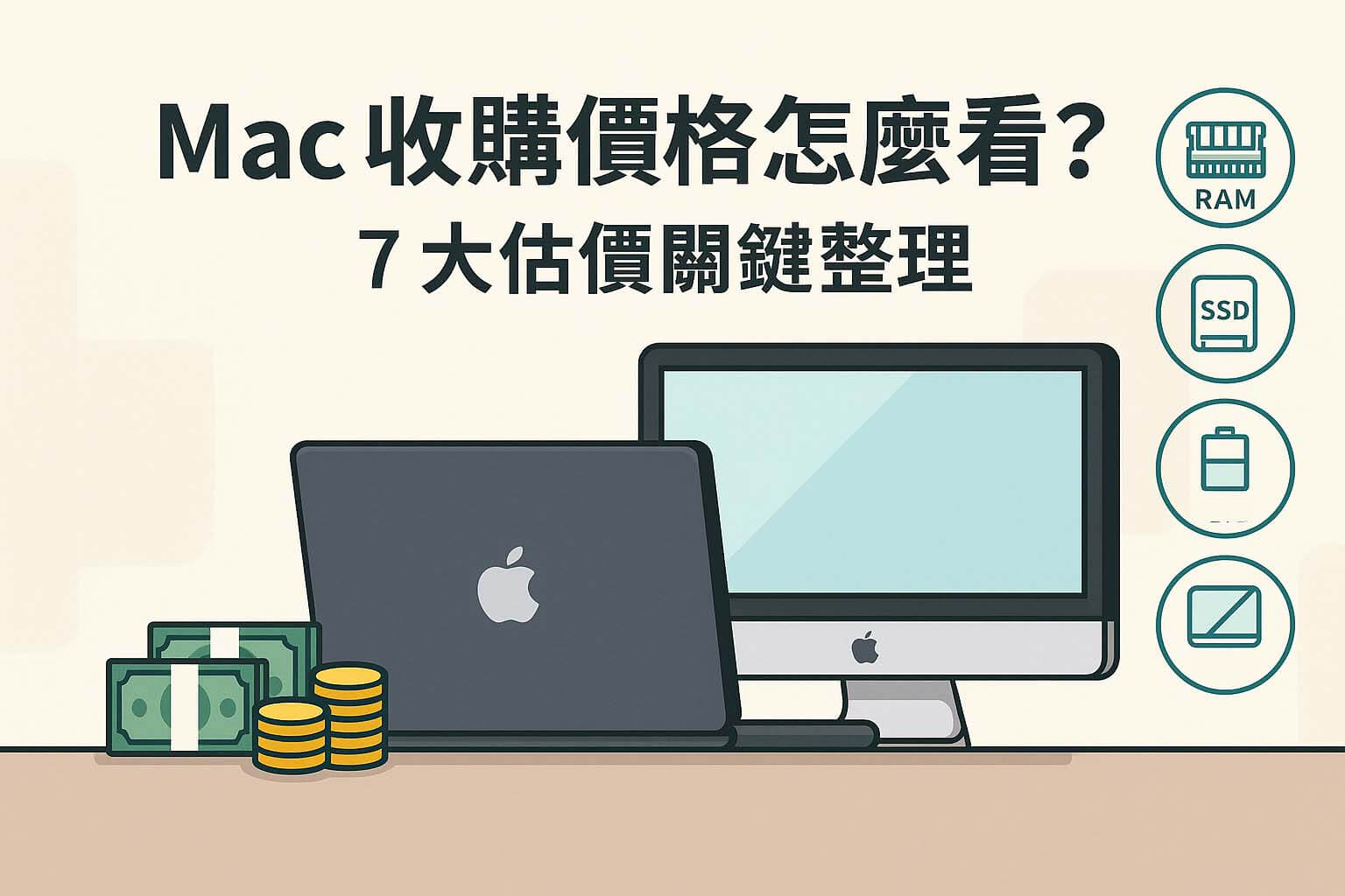 青蘋果3C Mac 收購價格 7 大估價關鍵整理圖表