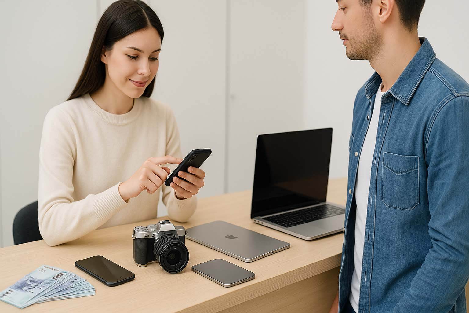 青蘋果3C 通訊行比較現場收購形象圖