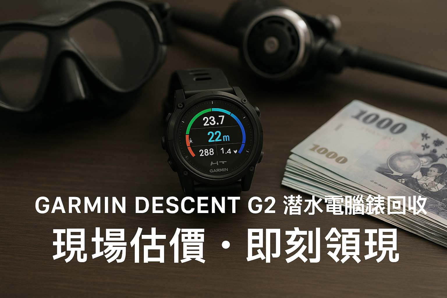 青蘋果3C Garmin Descent G2 潛水電腦回收估價｜AMOLED 水陸兩用潛水錶現場換現金
