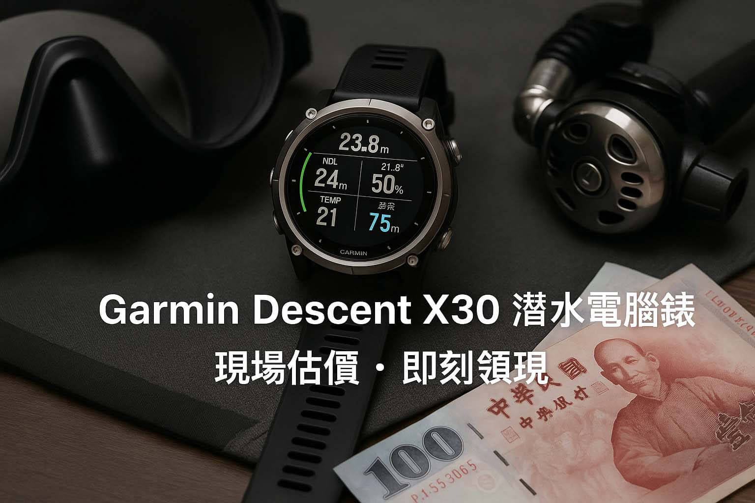 青蘋果3C Garmin Descent X30 潛水電腦回收估價｜大螢幕潛水錶現場換現金
