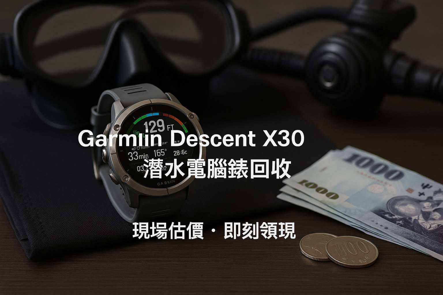 青蘋果3C Garmin Descent X30 潛水電腦回收估價｜大螢幕潛水錶現場換現金