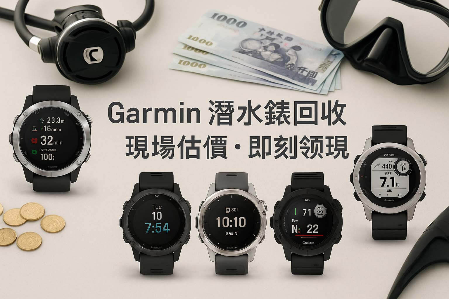 青蘋果3C Garmin 潛水錶回收比較｜Descent 全系列估價與現場檢測流程