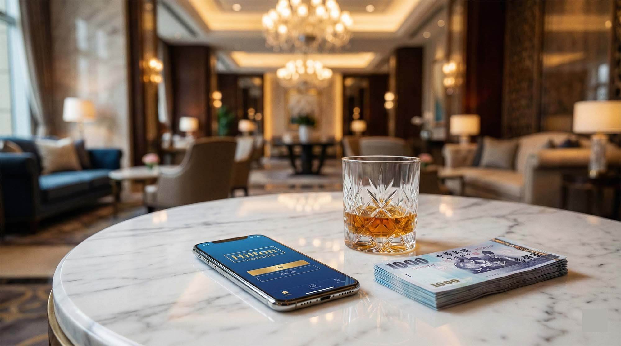 收購希爾頓榮譽客會點數換現金示意圖