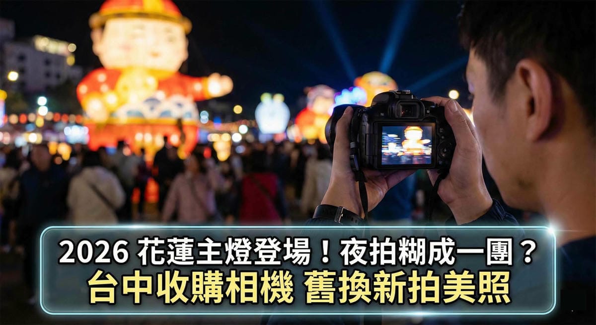 2026 花蓮主燈登場！夜拍糊成一團？台中收購相機 舊換新拍美照