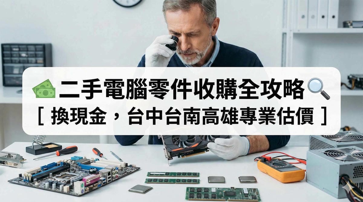 二手電腦零件收購全攻略:顯示卡、CPU換現金,台中台南高雄專業估價 - 第1張圖 青蘋果3C二手電腦零件收購服務,高階顯示卡與CPU專業估價 (Green Apple 3C used computer parts buyback service, professional valuation for high-end GPUs and CPUs)