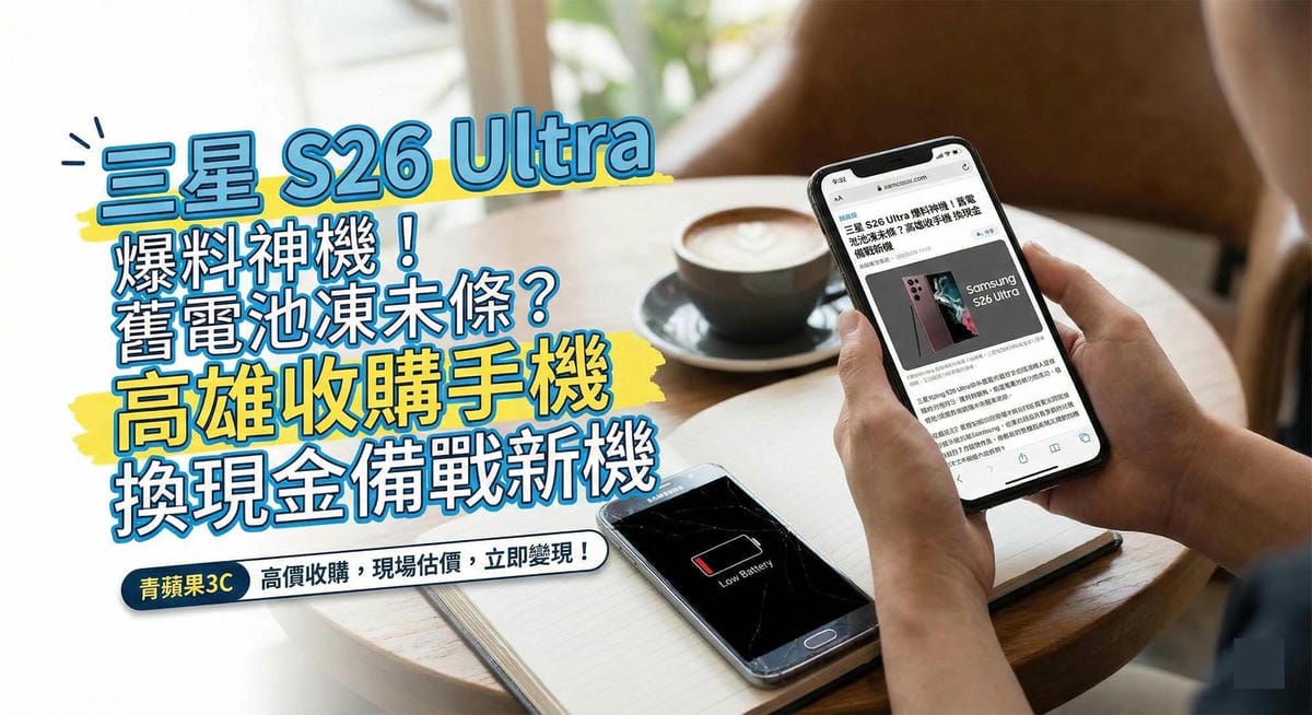 三星 Galaxy S26 Ultra 升級期待與智慧型手機收購服務 / Samsung Galaxy S26 Ultra upgrade anticipation and smartphone buyback service.