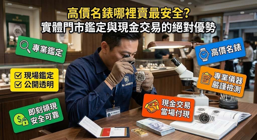 高價名錶哪裡賣最安全？實體門市鑑定與現金交易的絕對優勢