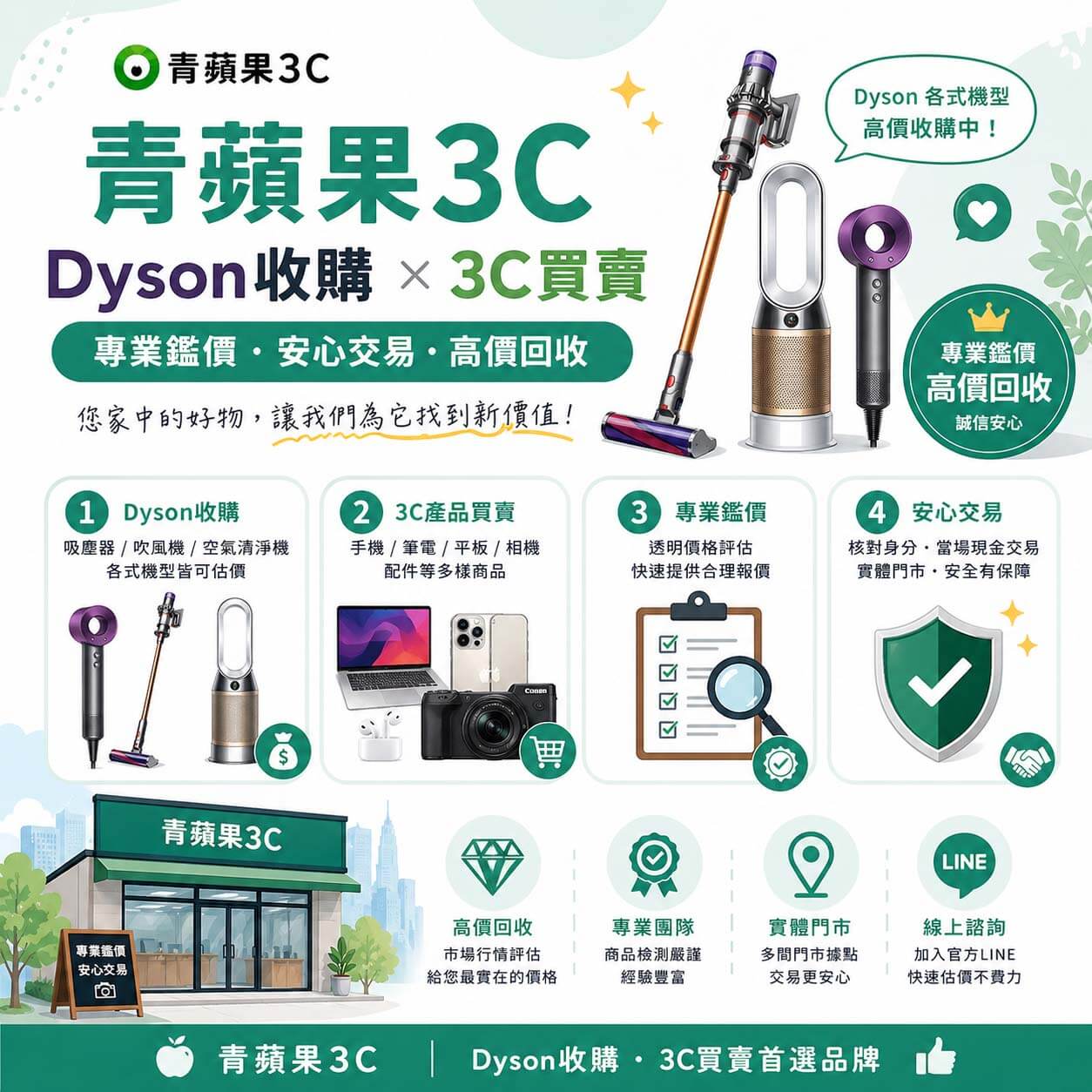 【Dyson收購】戴森吹風機、吸塵器現場檢測估價,當場領現金 | 青蘋果3C - 第2張圖 【Dyson收購】戴森吹風機、吸塵器現場檢測估價,當場領現金 | 青蘋果3C