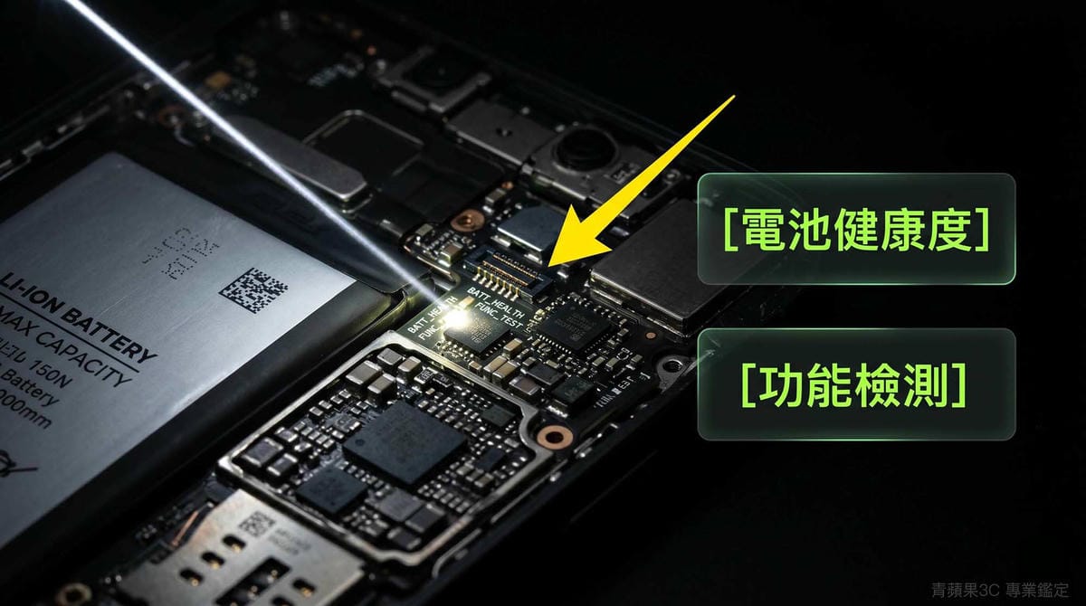 透過專業軟體讀取真實的手機電池健康度與進行內部核心功能檢測。青蘋果3C以精密技術執行收購手機標準 SOP，客觀精準的二手手機估價，讓您的二手手機換現金流程更安全有保障。