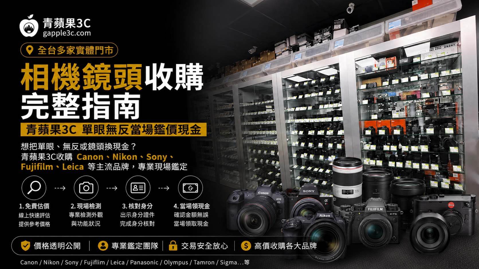 相機鏡頭收購完整指南｜單眼、無反、鏡頭怎麼賣才划算？