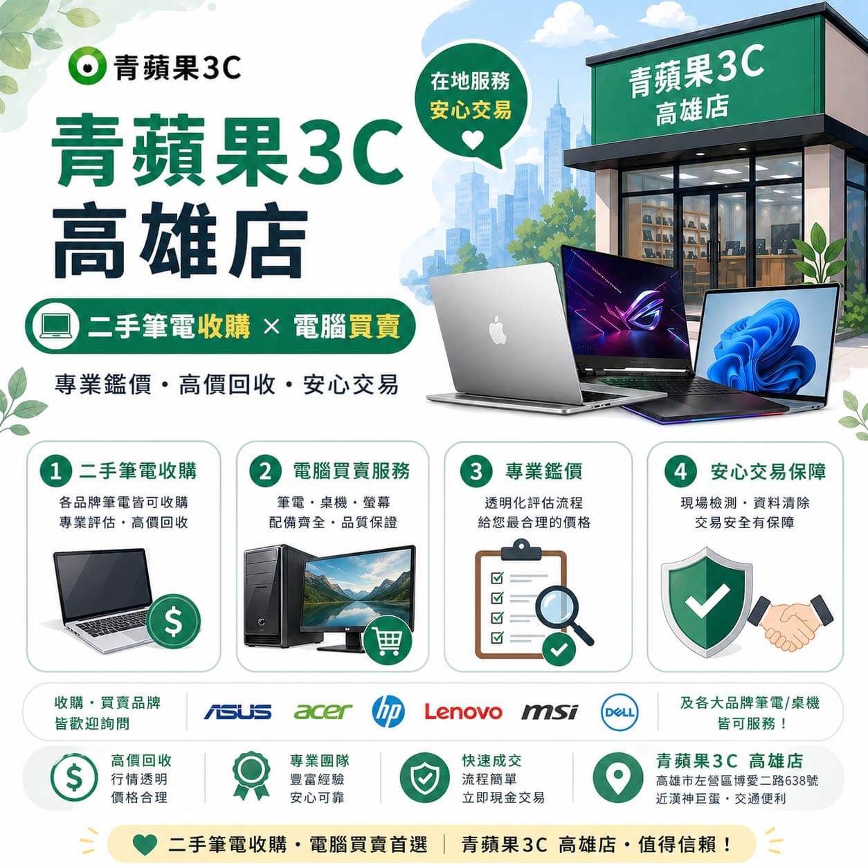 【收購電腦】二手筆電/桌機專業估價,舊電腦換現金安全變現 | 青蘋果3C - 第4張圖 青蘋果3C 專業職人正為顧客進行收購筆電標準化檢測與資料安全處理流程